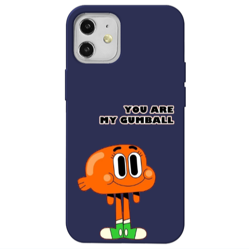 Apple iPhone 12 You are my gumball Dark blue Colored Silicone TPU Θήκη