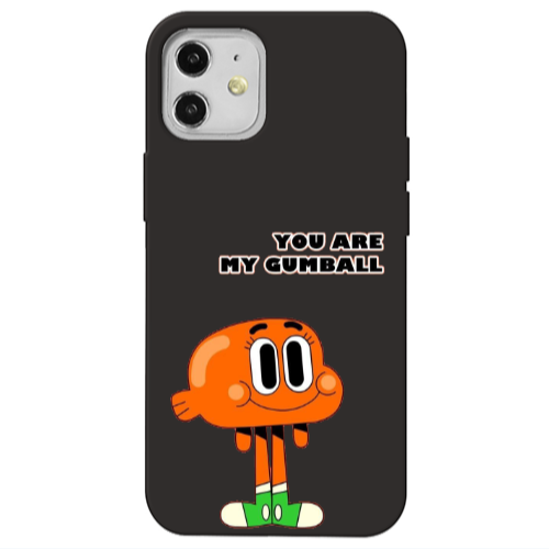 Apple iPhone 12 You are my gumball Black Colored Silicone TPU Θήκη