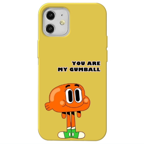 Apple iPhone 12 You are my gumball Yellow Colored Silicone TPU Θήκη