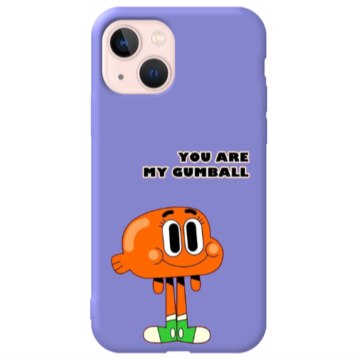 Apple iPhone 13 You are my gumball Purple Colored Silicone TPU Θήκη