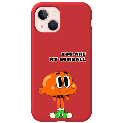 Apple iPhone 13 You are my gumball Red Colored Silicone TPU Θήκη
