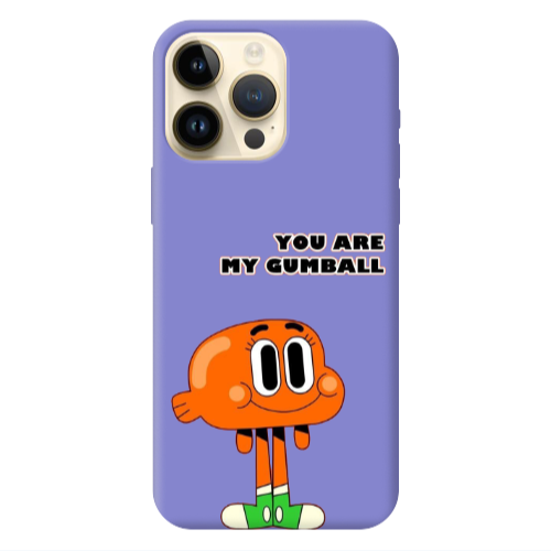 Apple iPhone 13 Pro Max You are my gumball Purple Colored Silicone TPU Θήκη