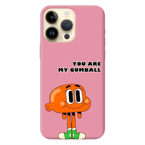 Apple iPhone 13 Pro Max You are my gumball Pink Colored Silicone TPU Θήκη