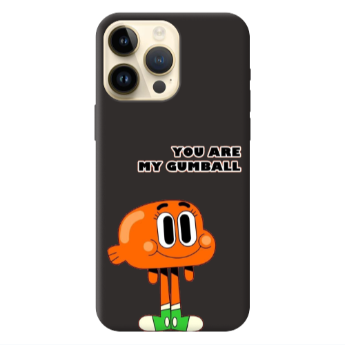 Apple iPhone 13 Pro Max You are my gumball Black Colored Silicone TPU Θήκη
