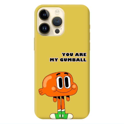 Apple iPhone 13 Pro Max You are my gumball Yellow Colored Silicone TPU Θήκη