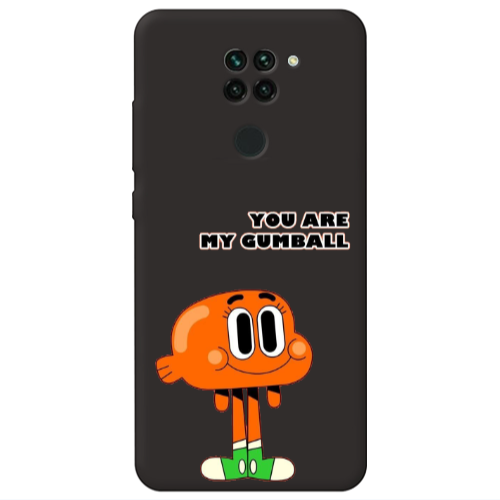 Xiaomi Redmi Note 9 You are my gumball Black Colored Silicone TPU Θήκη