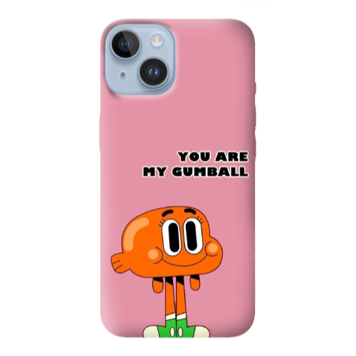 Apple iPhone 14  You are my gumball Pink Colored Silicone TPU Θήκη