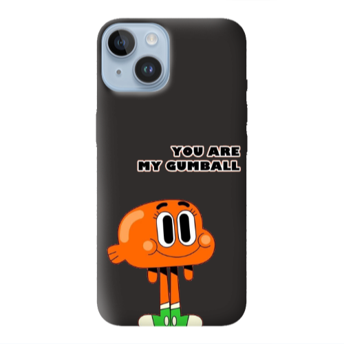 Apple iPhone 14 Plus You are my gumball Black Colored Silicone TPU Θήκη