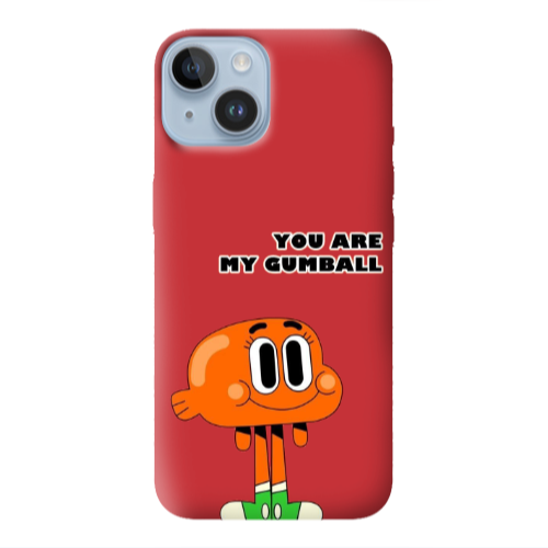 Apple iPhone 14 Plus You are my gumball Red Colored Silicone TPU Θήκη