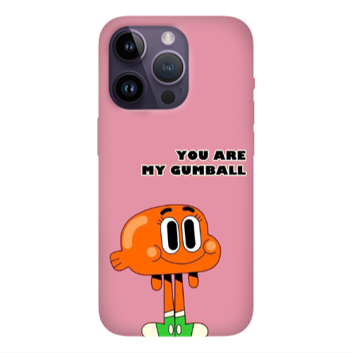 Apple iPhone 14 Pro Max You are my gumball Pink Colored Silicone TPU Θήκη