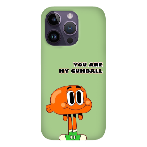 Apple iPhone 14 Pro Max You are my gumball Light Green Colored Silicone TPU Θήκη