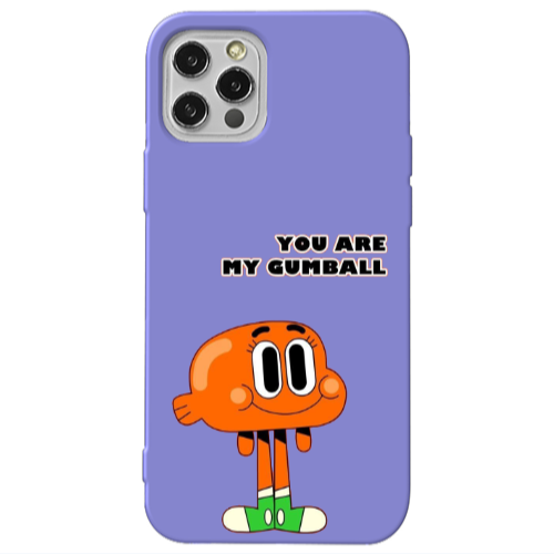 Apple iPhone 13 Pro You are my gumball Purple Colored Silicone TPU Θήκη