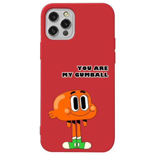 Apple iPhone 12 Pro You are my gumball Red Colored Silicone TPU Θήκη