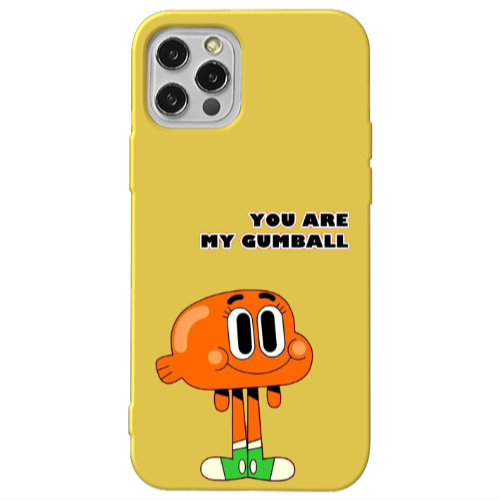Apple iPhone 12 Pro You are my gumball Yellow Colored Silicone TPU Θήκη