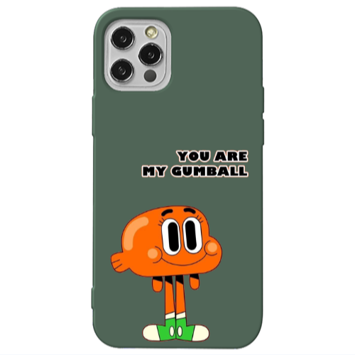Apple iPhone 12 Pro You are my gumball Dark Green Colored Silicone TPU Θήκη