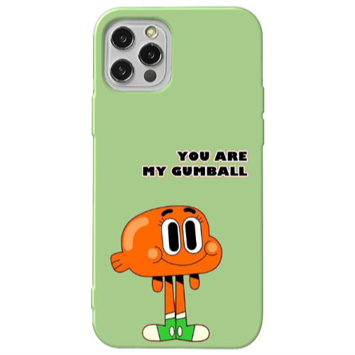 Apple iPhone 12 Pro You are my gumball Light Green Colored Silicone TPU Θήκη