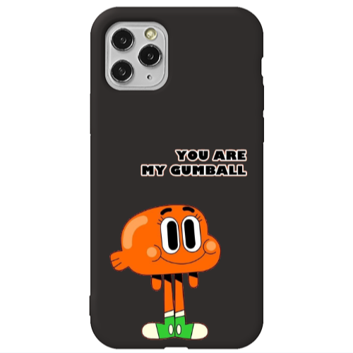 Apple iPhone 11 Pro Max You are my gumball Black Colored Silicone TPU Θήκη