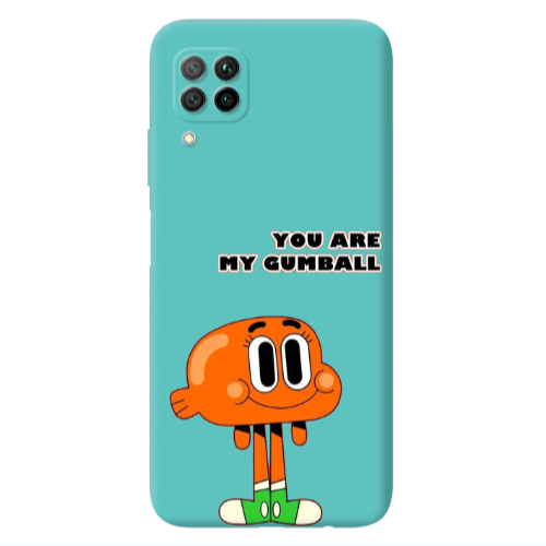 Huawei P40 Lite You are my gumball Turquoise Colored Silicone TPU Θήκη