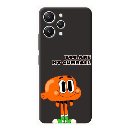 Xiaomi Redmi 12 You are my gumball Black Colored Silicone TPU Θήκη
