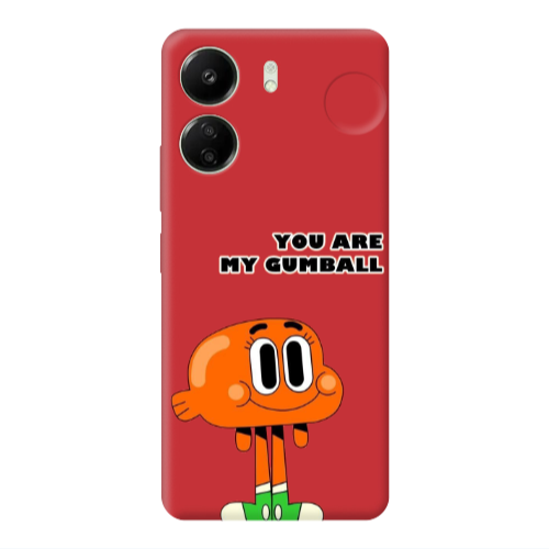 Xiaomi Redmi 13C You are my gumball Red Colored Silicone TPU Θήκη