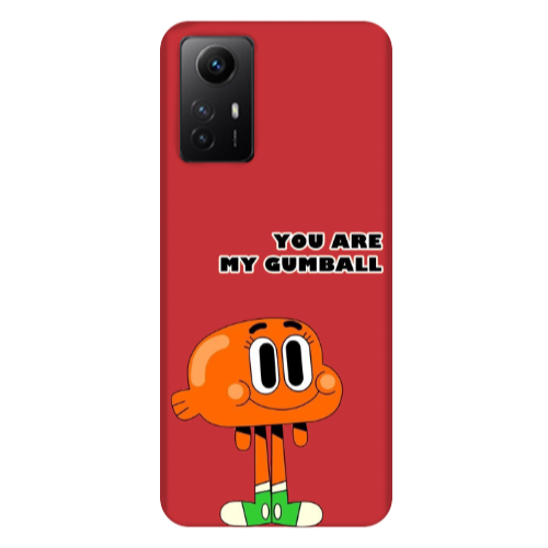 Xiaomi Redmi Note 12s You are my gumball Red Colored Silicone TPU Θήκη