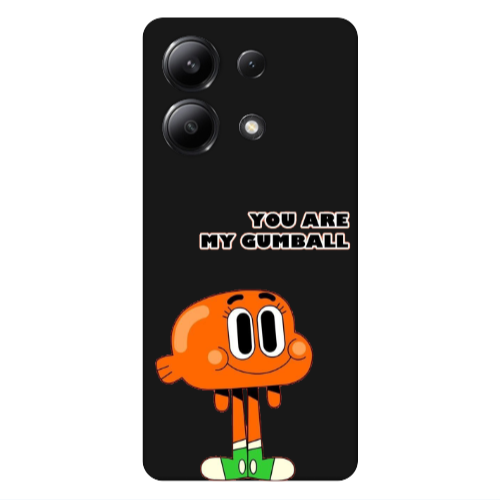 Xiaomi Redmi Note 13 4G You are my gumball Black Colored Silicone TPU Θήκη