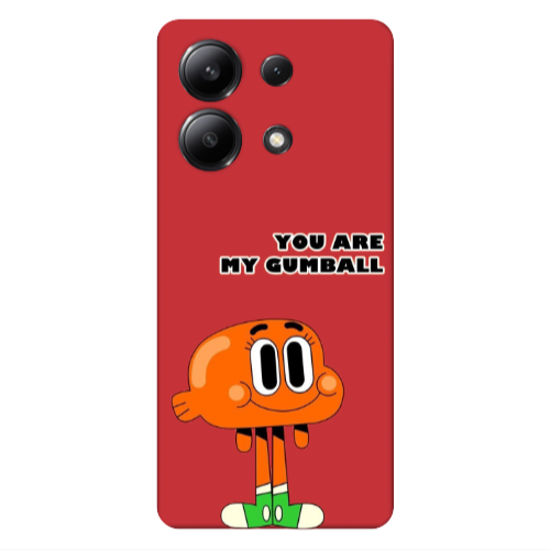 Xiaomi Redmi Note 13 4G You are my gumball Red Colored Silicone TPU Θήκη