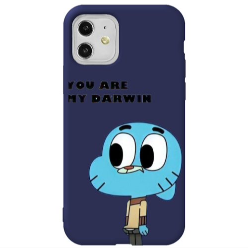 Apple iPhone 11  You are my darwin Dark blue Colored Silicone TPU Θήκη