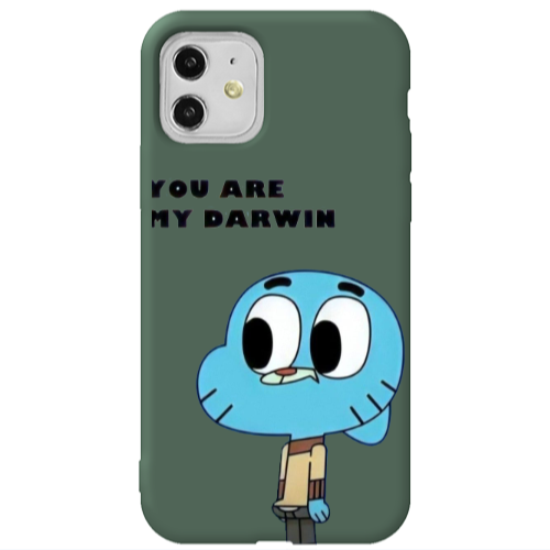 Apple iPhone 11  You are my darwin Dark Green Colored Silicone TPU Θήκη