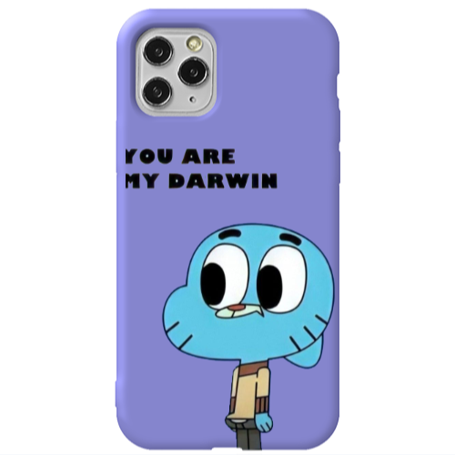 Apple iPhone 11 Pro You are my darwin Purple Colored Silicone TPU Θήκη