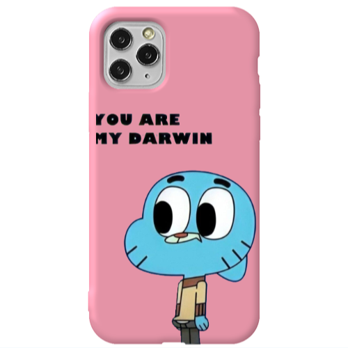 Apple iPhone 11 Pro You are my darwin Pink Colored Silicone TPU Θήκη