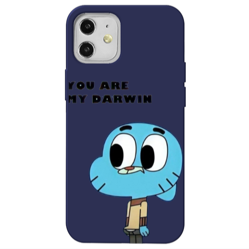 Apple iPhone 12 You are my darwin Dark blue Colored Silicone TPU Θήκη