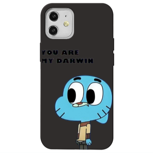 Apple iPhone 12 You are my darwin Black Colored Silicone TPU Θήκη