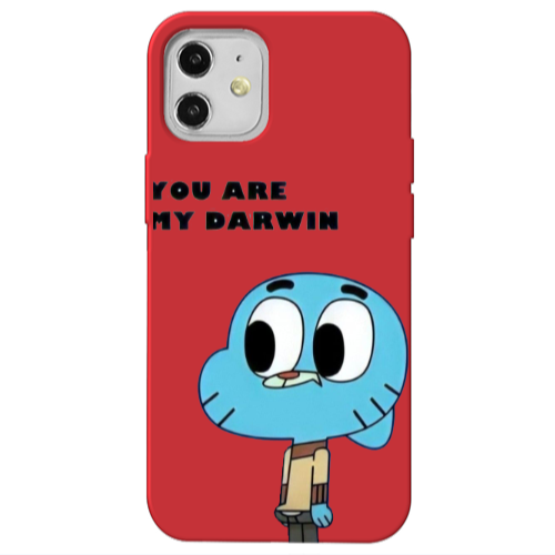 Apple iPhone 12 You are my darwin Red Colored Silicone TPU Θήκη