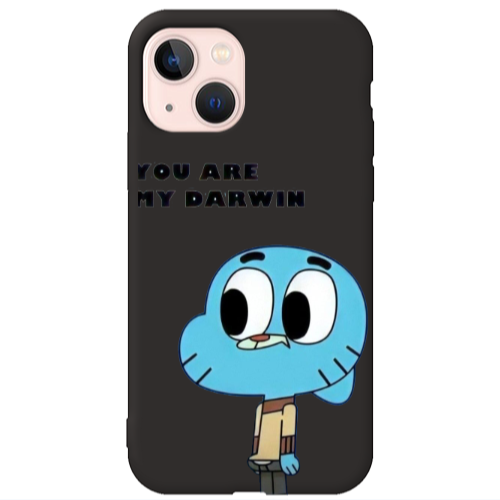 Apple iPhone 13 You are my darwin Black Colored Silicone TPU Θήκη