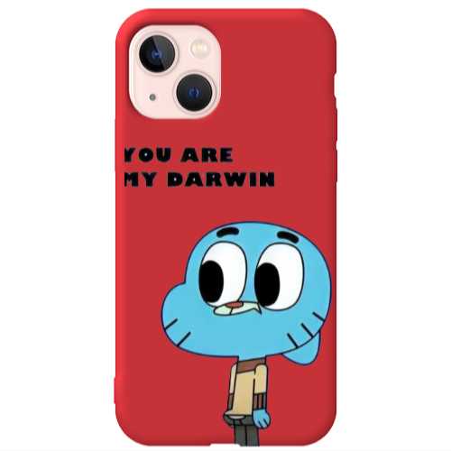 Apple iPhone 13 You are my darwin Red Colored Silicone TPU Θήκη