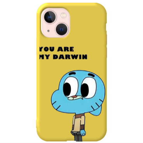 Apple iPhone 13 You are my darwin Yellow Colored Silicone TPU Θήκη