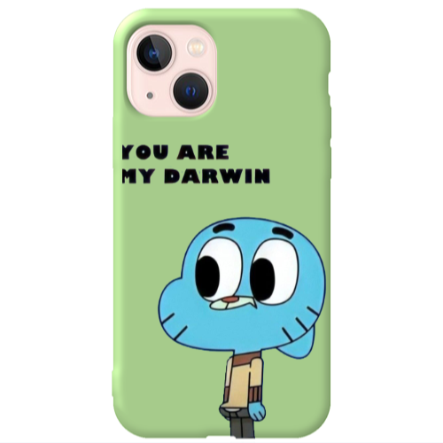 Apple iPhone 13 You are my darwin Light Green Colored Silicone TPU Θήκη