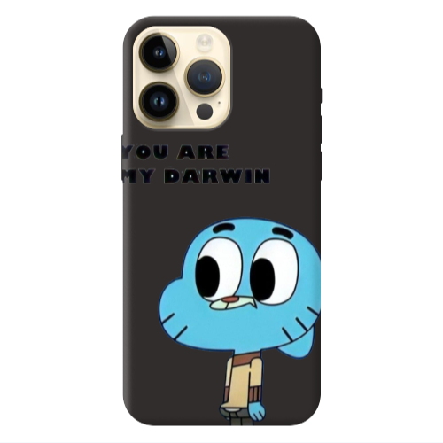 Apple iPhone 13 Pro Max You are my darwin Black Colored Silicone TPU Θήκη