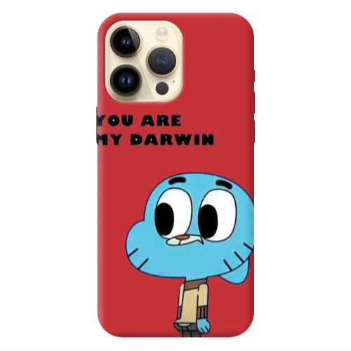 Apple iPhone 13 Pro Max You are my darwin Red Colored Silicone TPU Θήκη