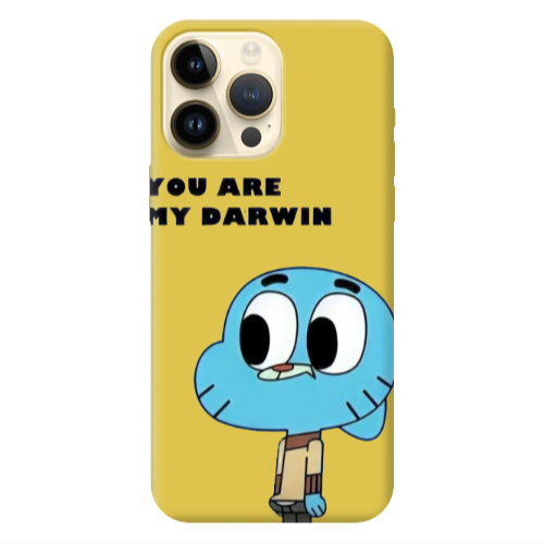 Apple iPhone 13 Pro Max You are my darwin Yellow Colored Silicone TPU Θήκη