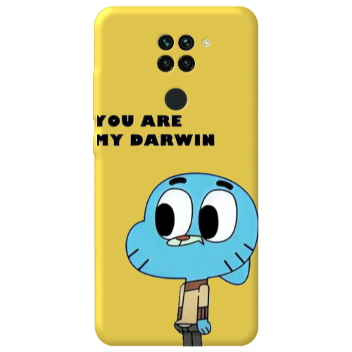 Xiaomi Redmi Note 9 You are my darwin Yellow Colored Silicone TPU Θήκη