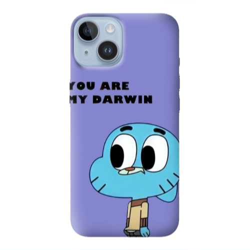 Apple iPhone 14  You are my darwin Purple Colored Silicone TPU Θήκη