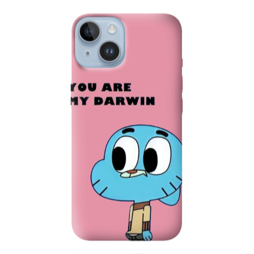 Apple iPhone 14  You are my darwin Pink Colored Silicone TPU Θήκη