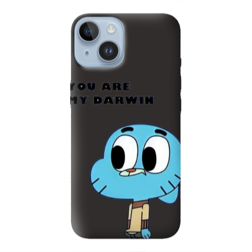 Apple iPhone 14  You are my darwin Black Colored Silicone TPU Θήκη