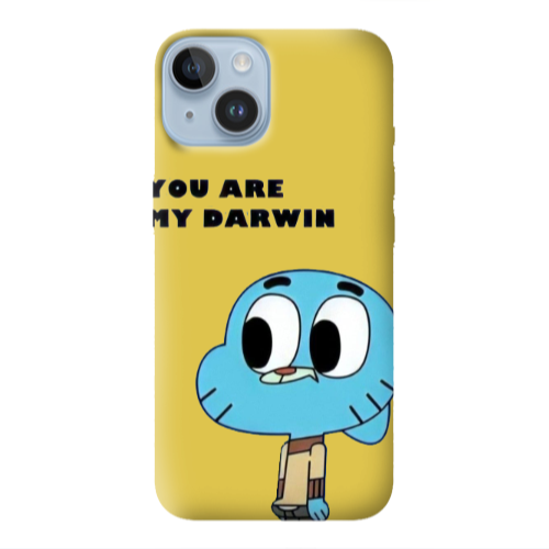Apple iPhone 14 Plus You are my darwin Yellow Colored Silicone TPU Θήκη