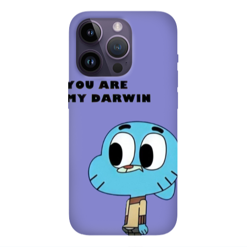 Apple iPhone 14 Pro  You are my darwin Purple Colored Silicone TPU Θήκη