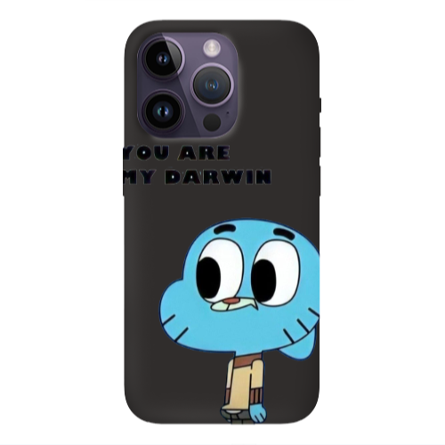 Apple iPhone 14 Pro  You are my darwin Black Colored Silicone TPU Θήκη