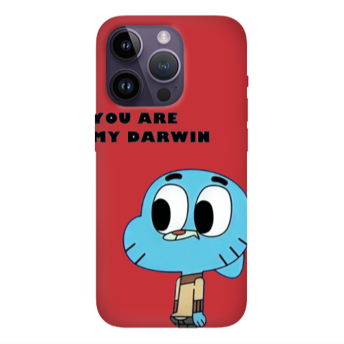Apple iPhone 14 Pro Max You are my darwin Red Colored Silicone TPU Θήκη