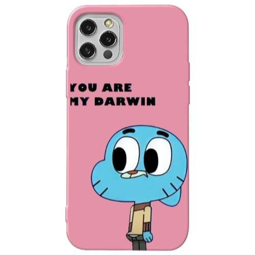 Apple iPhone 13 Pro You are my darwin Pink Colored Silicone TPU Θήκη